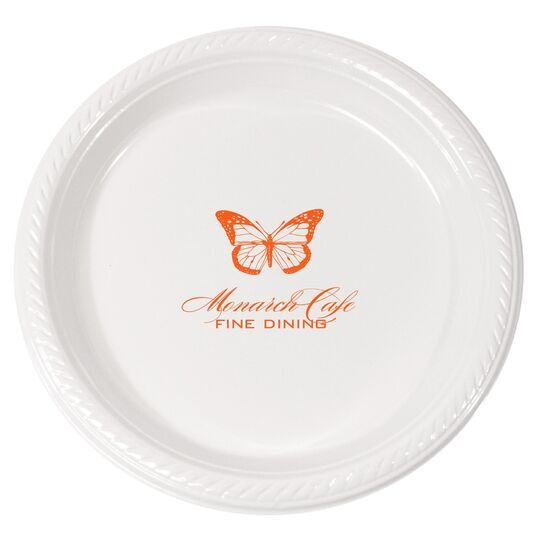 Magnificent Monarch Butterfly Plastic Plates
